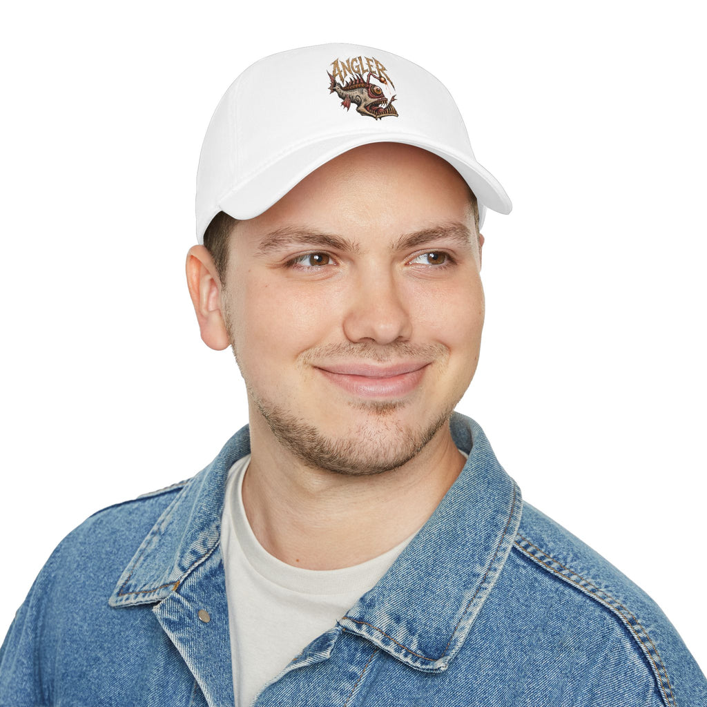 Angler Fish Low Profile Cap — Fishing Hat with 'ANGLER' Graphic