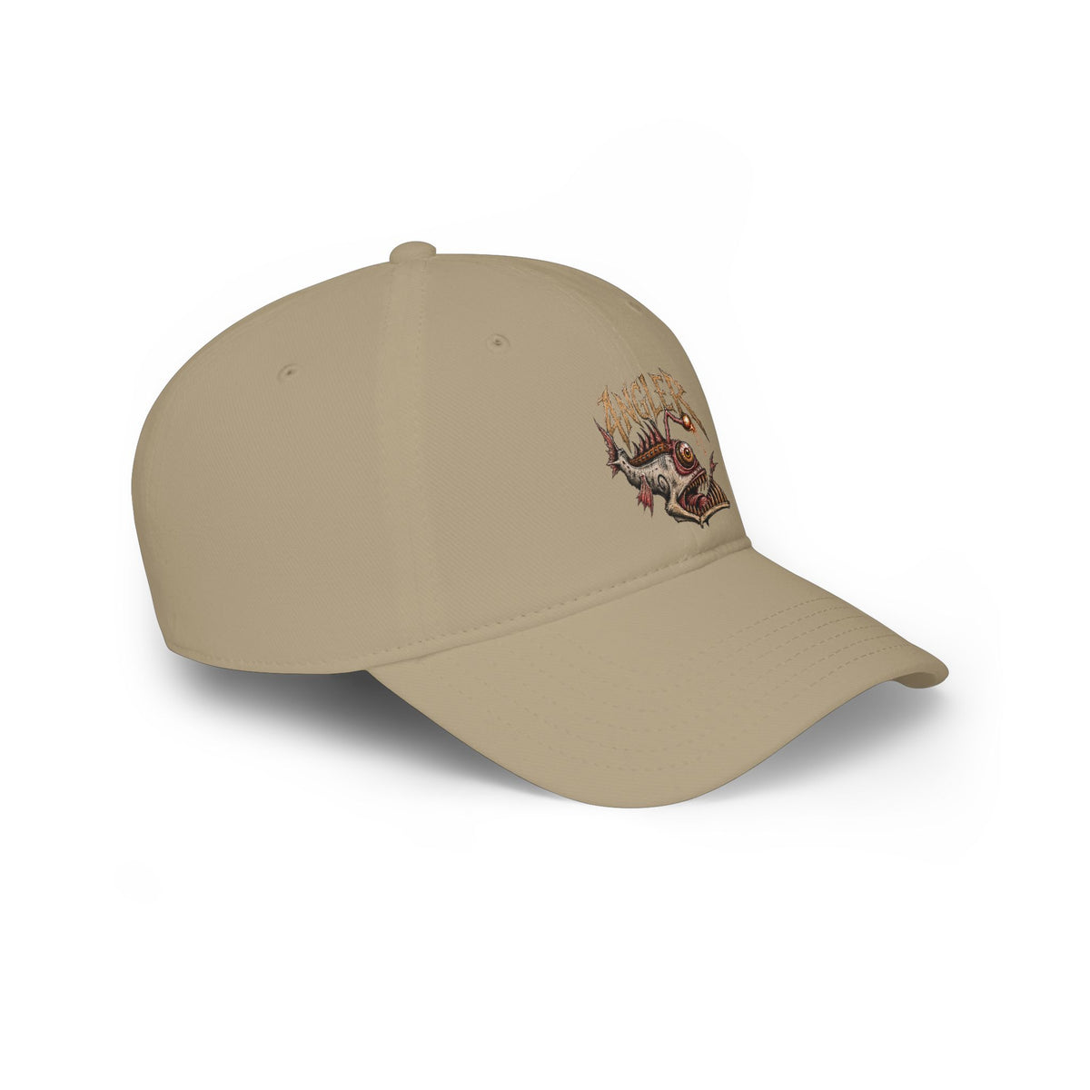 Angler Fish Low Profile Cap — Fishing Hat with 'ANGLER' Graphic