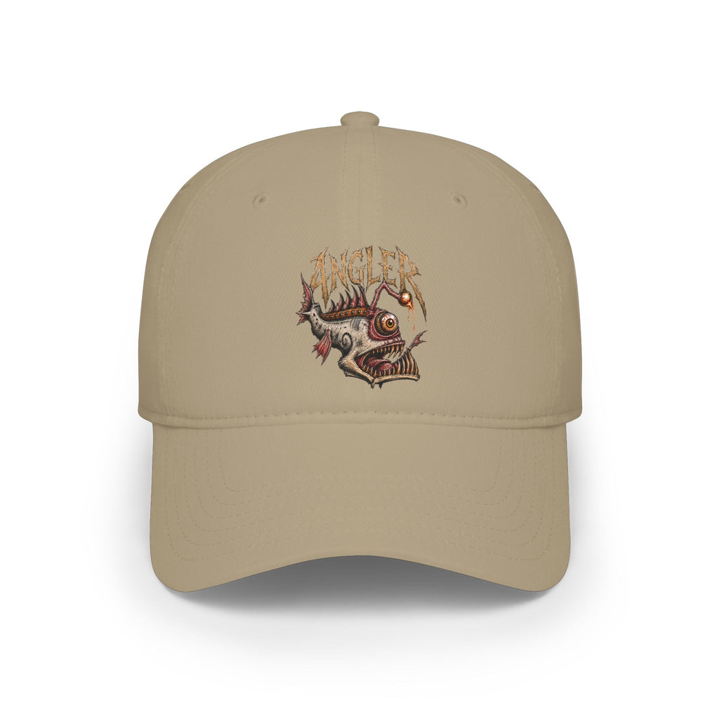 Angler Fish Low Profile Cap — Fishing Hat with 'ANGLER' Graphic