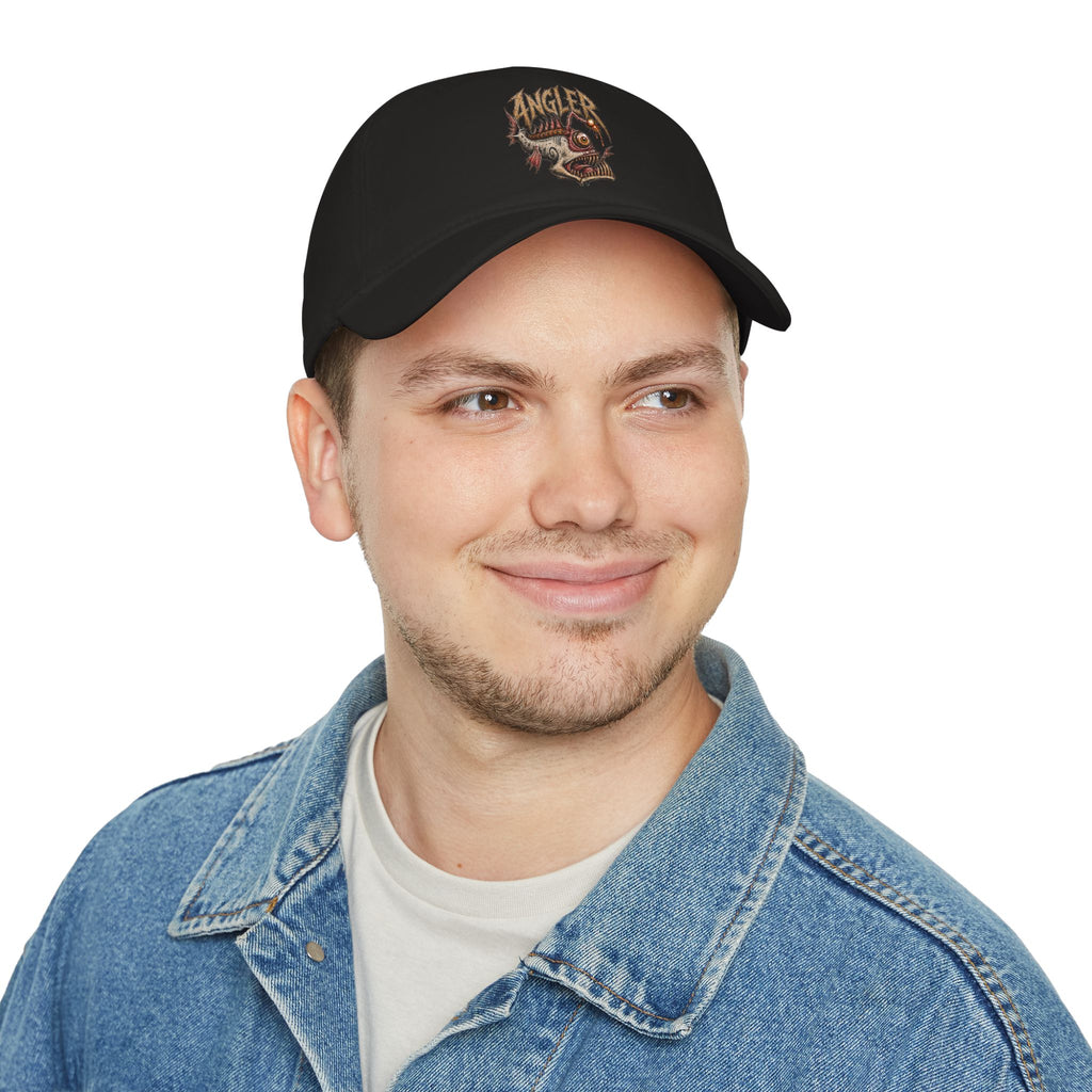 Angler Fish Low Profile Cap — Fishing Hat with 'ANGLER' Graphic