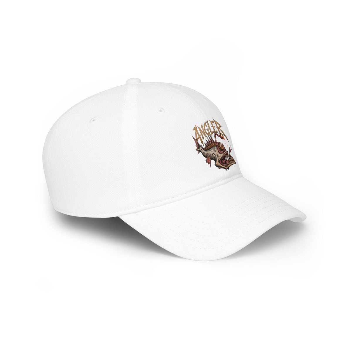 Angler Fish Low Profile Cap — Fishing Hat with 'ANGLER' Graphic
