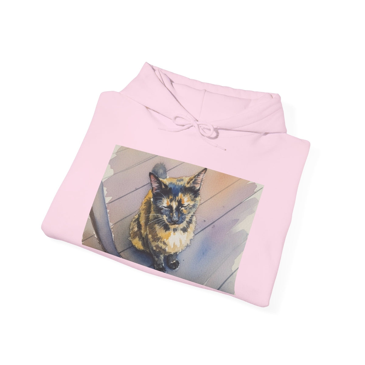 Cat Photo Hoodie – 'Feline Good' Cute Tortoiseshell Cat Pullover