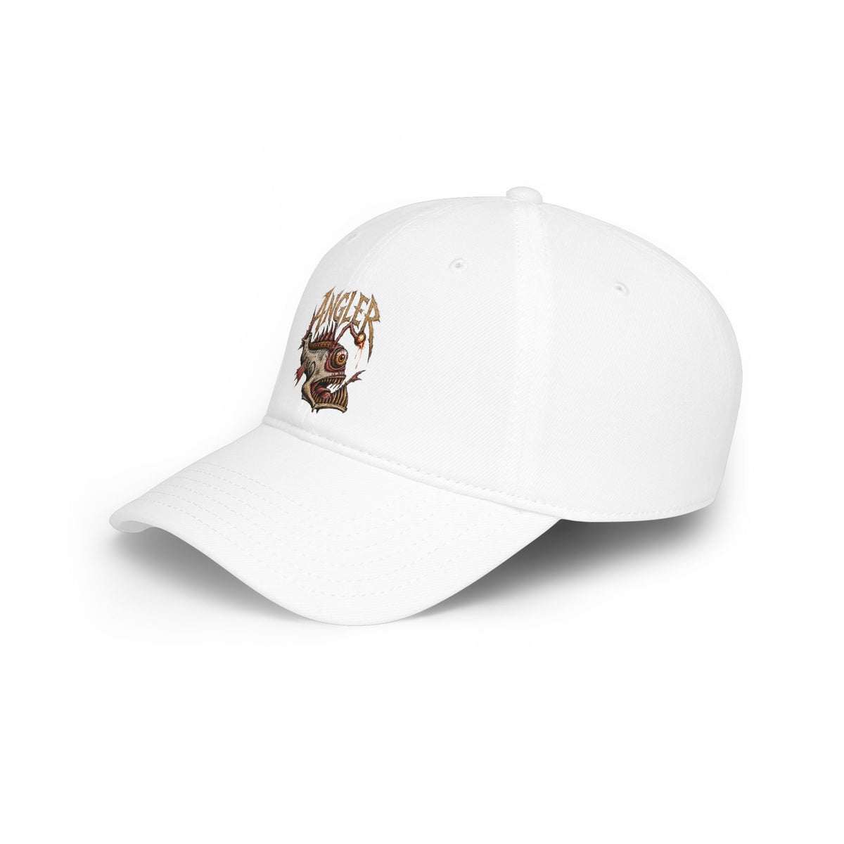 Angler Fish Low Profile Cap — Fishing Hat with 'ANGLER' Graphic