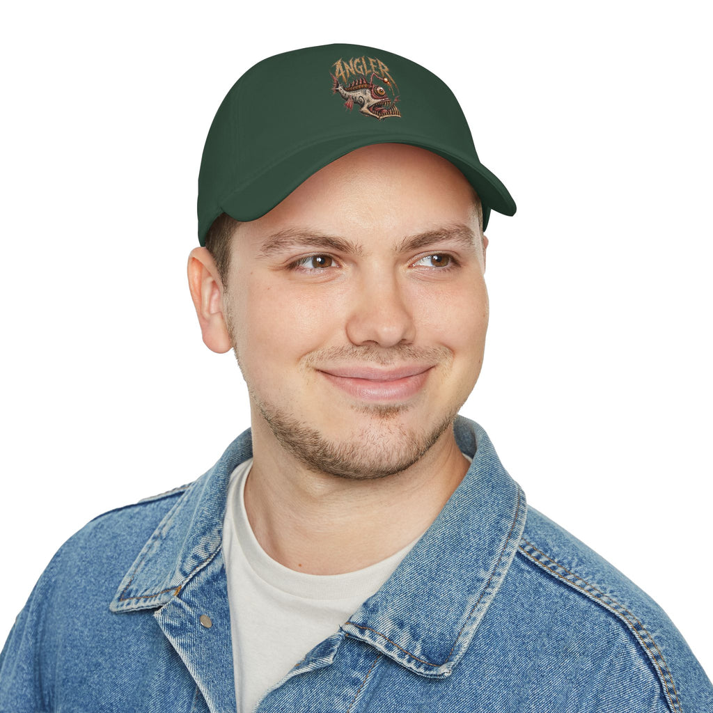 Angler Fish Low Profile Cap — Fishing Hat with 'ANGLER' Graphic