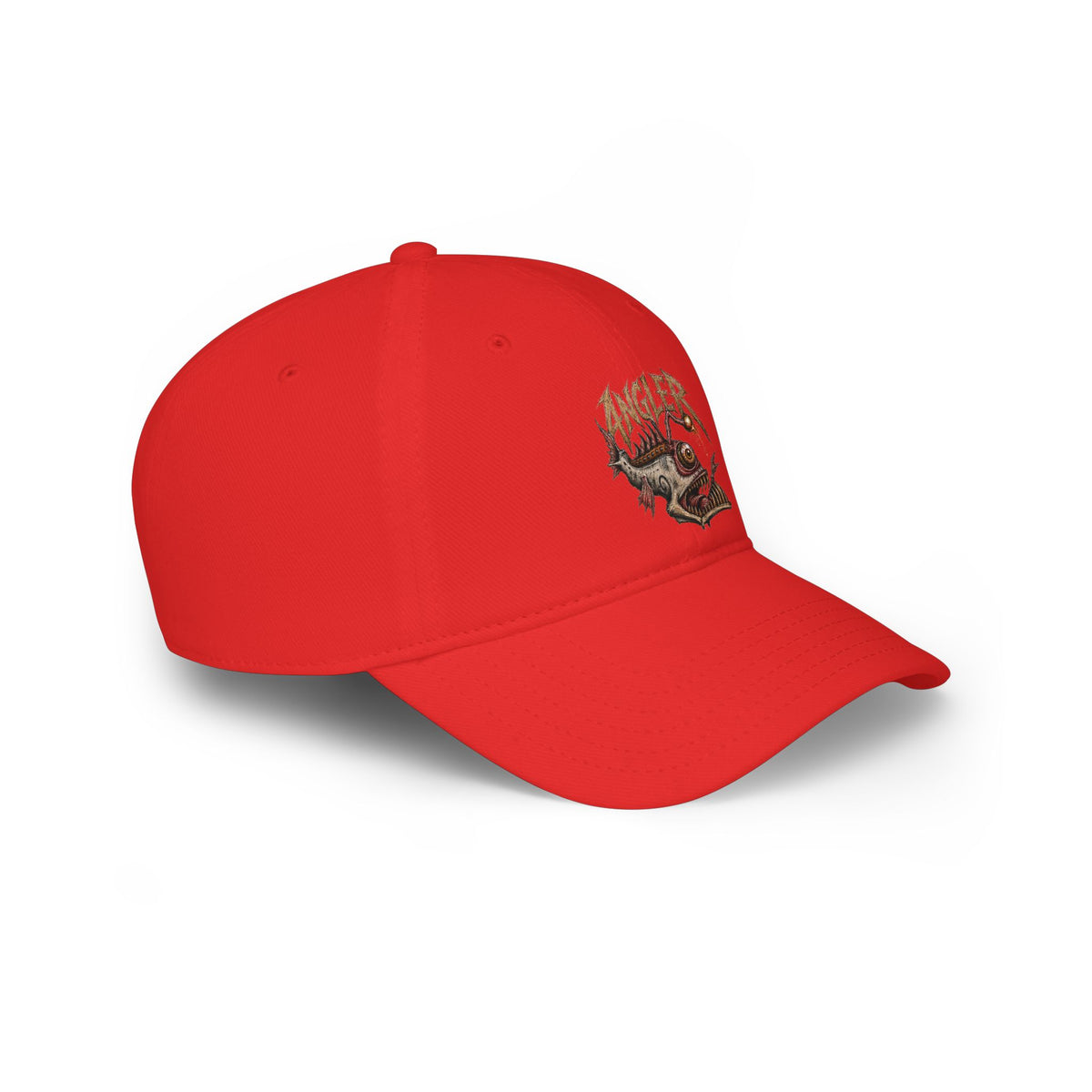 Angler Fish Low Profile Cap — Fishing Hat with 'ANGLER' Graphic