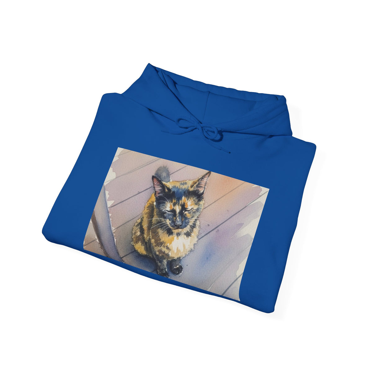 Cat Photo Hoodie – 'Feline Good' Cute Tortoiseshell Cat Pullover